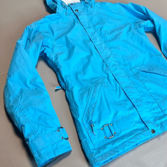 Betty Rides Women’s Snowboard Jacket Blue Hooded Insulated Snow Ski Coat Size M - Picture 5 of 16